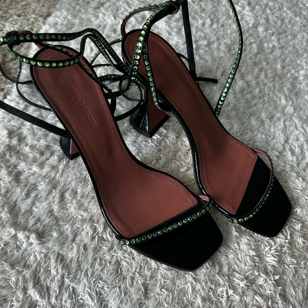 Amina Muaddi Strappy Heels